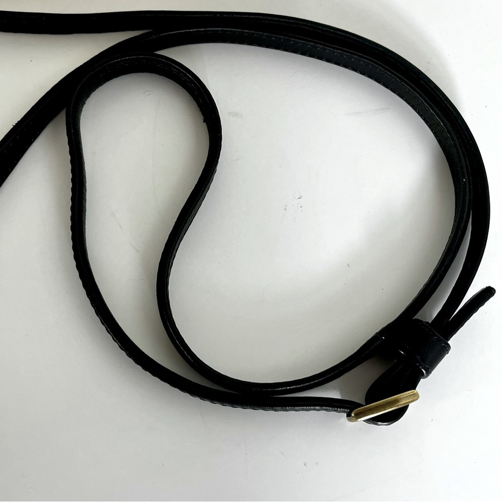 NATHALIE BLANC PARIS French Luxury Black Leather Crossbody Belt Bag New Parisian - Picture 7 of 16